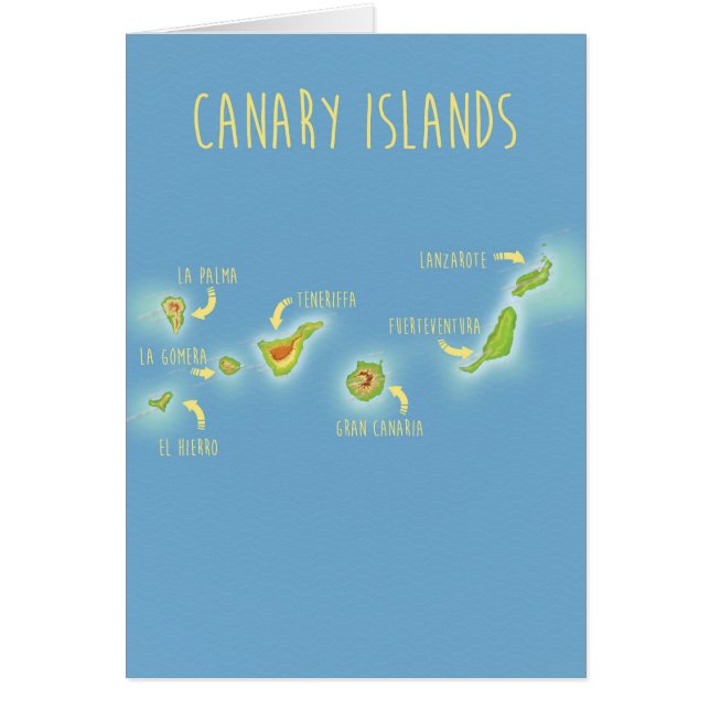 Carte des îles Canaries (Devant)