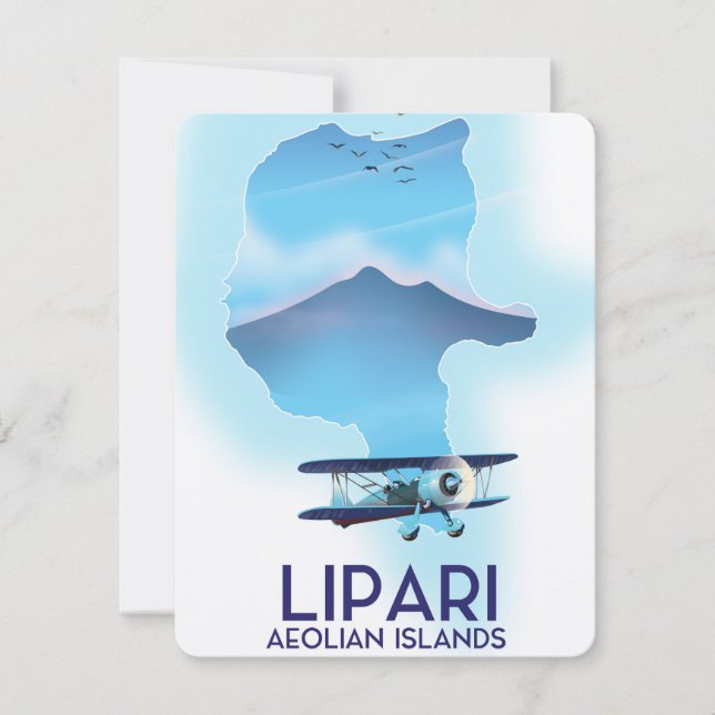 Carte des îles Éoliennes de Lipari (Devant)