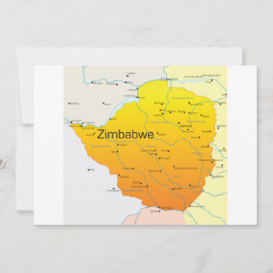 Carte des invitations au Zimbabwe