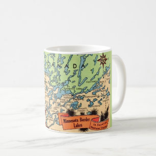 Carte des lacs frontaliers du Minnesota Mug