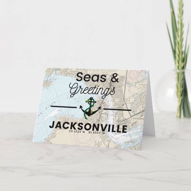 Carte des mers et des voeux - Jacksonville (Devant)