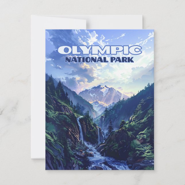 Carte des monts Washington du Parc national olympi (Devant)