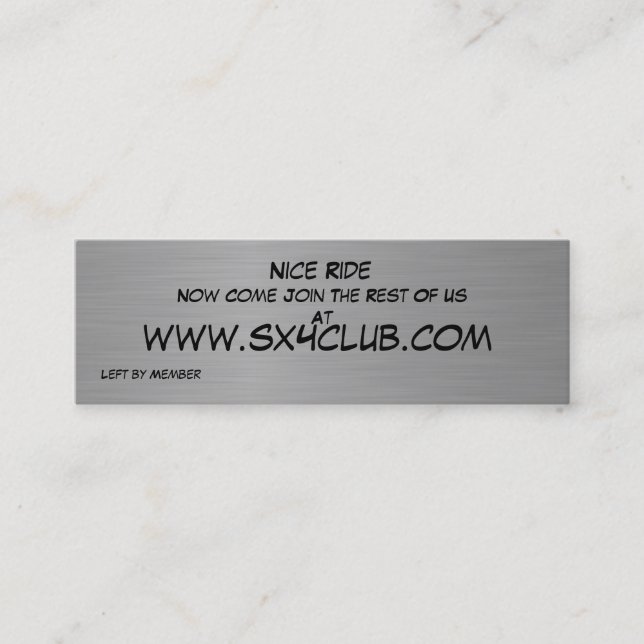 Carte des observateurs SX4 (Devant)