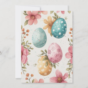 Carte des oeufs de Pâques Aquarelle, Joyeux Pâques