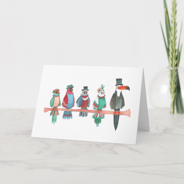 Carte Des perroquets fantaisistes et une douce Toucan vi (Devant)