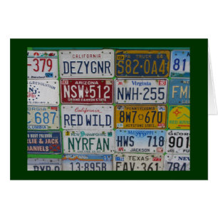 Carte des plaques de voiture
