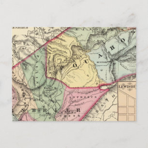 Carte des Pocohontas, comtés de Greenbrier