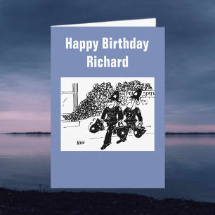 Carte Des policiers s'occupent d'un incendie au poste de