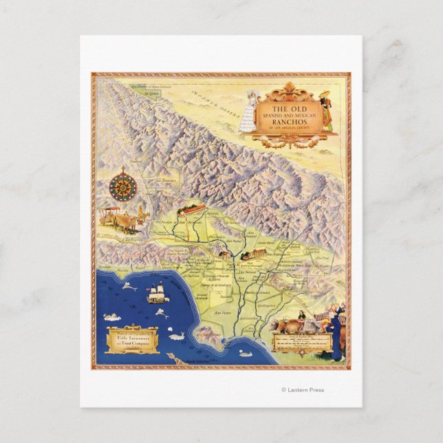 Carte des Ranchos espagnols et mexicains de Los An (Devant)