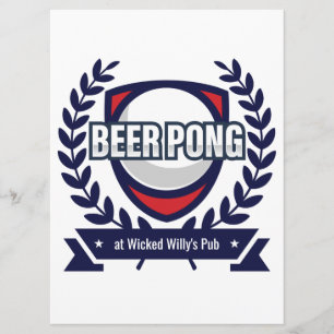 Carte des règles personnalisables de la bière Pong