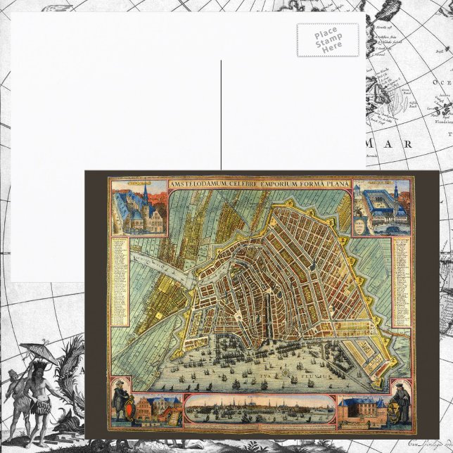 Carte des rues antiques d'Amsterdam, Pays-Bas (Créateur téléchargé)