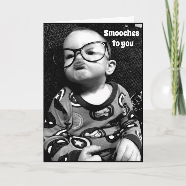 CARTE *DES SMOOCHES POUR VOUS ET UN JOLI ANNIVERSAIRE AU (Devant)