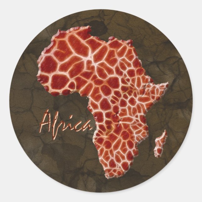 Carte des spots de girafe de la série Sticker AFRI (Devant)