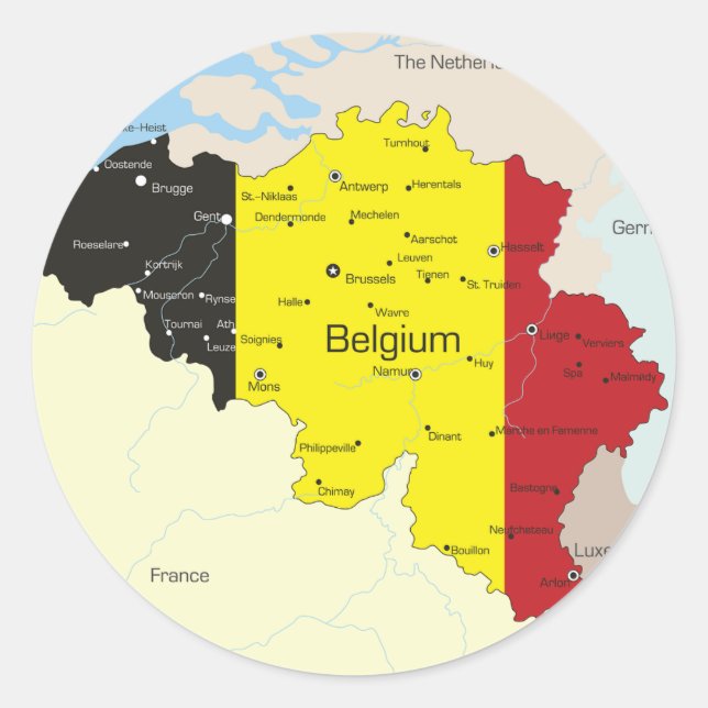 Carte Des Stickers De Belgique (Devant)