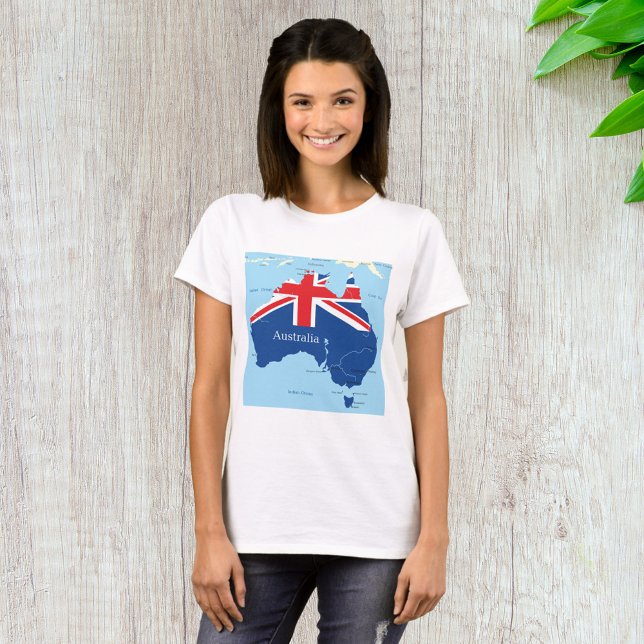 Carte des T-shirts féminins australiens (Créateur téléchargé)