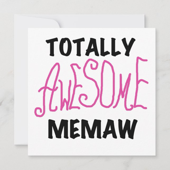 Carte Des tee-shirts et cadeaux rose Memaw absolument gé (Devant)