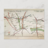 Carte des transports de Londres, vers 1915