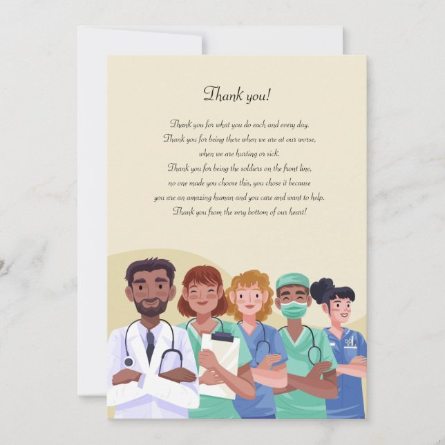 Carte des travailleurs de la santé du Merci (Devant)