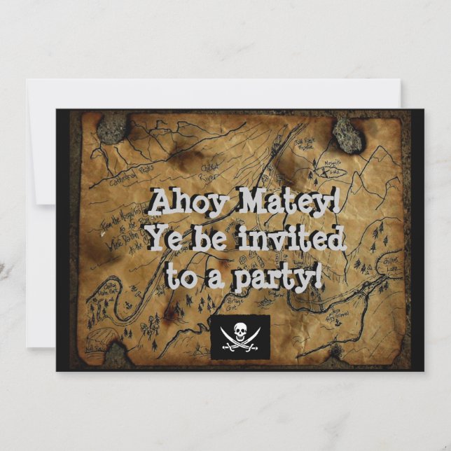 Carte des trésors des pirates Haines Alaska (Devant)
