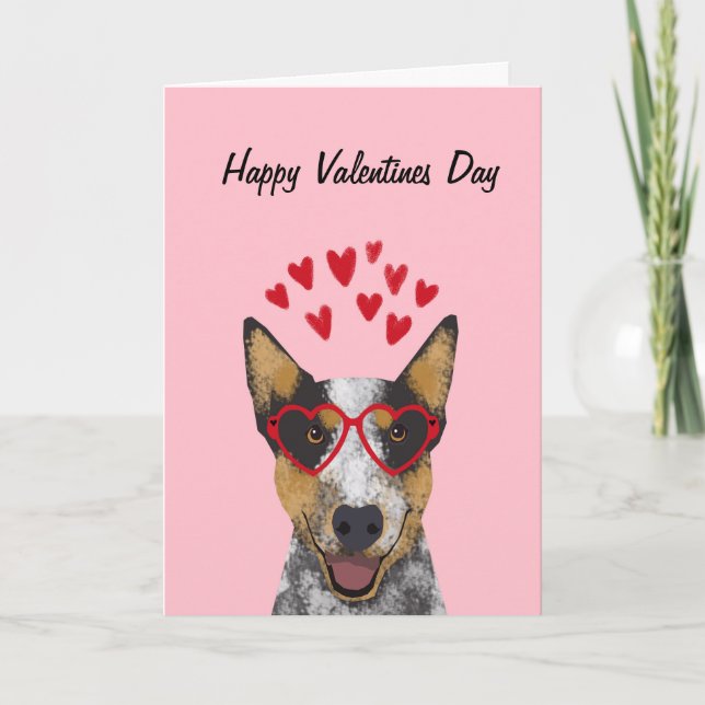 Carte des valentines australiennes de chien de bét (Devant)