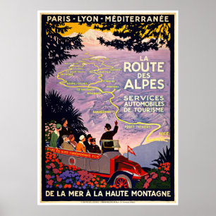 Carte des visites en France - Affiches Vintage voy