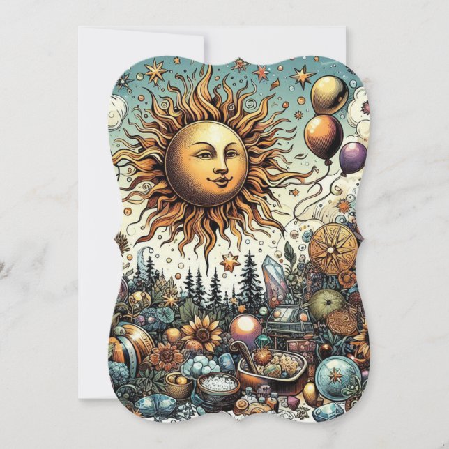 Carte des voeux d'anniversaire céleste | Carte de  (Devant)