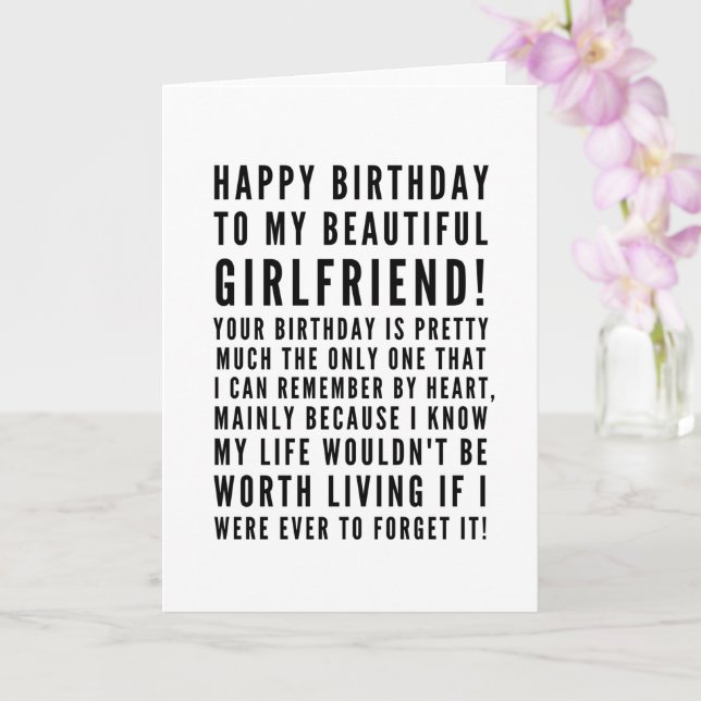 Carte Des voeux d'anniversaire sarcastique amusant pour  (Orchidée)