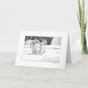 Carte d'escargot et d'écureuil