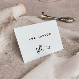 Carte d'Escort Mariage de Belle Calligraphie du Su