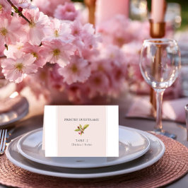 Carte d'escorte de table de mariage Cerry Blossom