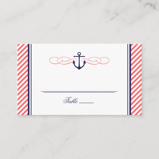 Carte d'escorte du Mariage d'Ancres nautiques de l (Devant)