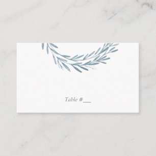 Carte d'escorte Mariage d'élément feuille aquarell