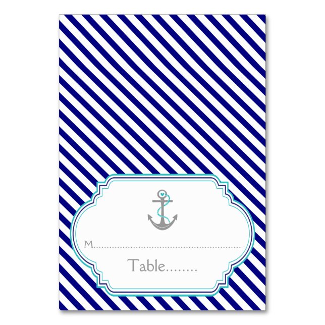 Carte d'escorte mariage nautique bleu marine (Par défaut)