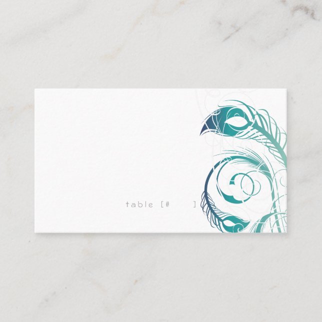 Carte d'escorte Peacock Feather (Devant)