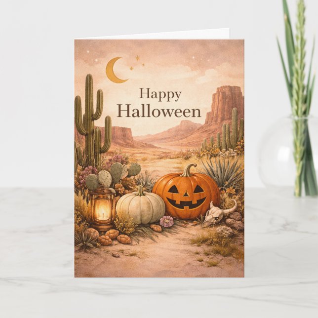 Carte Desert Sage Cactus Halloween (Devant)