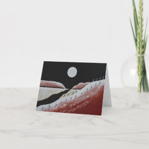 Carte Desert Southwest Cactus Folk Art Christmas