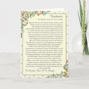 Carte DESIDERATA