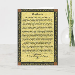 Carte DESIDERATA