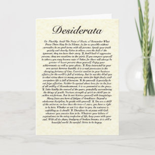 Carte DESIDERATA