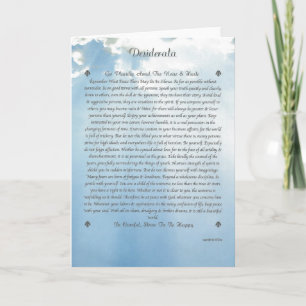 Carte DESIDERATA Card=Clouds