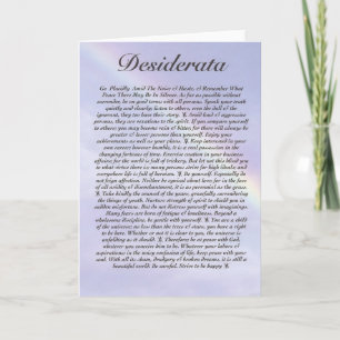 Carte DESIDERATA Card=Rainbow