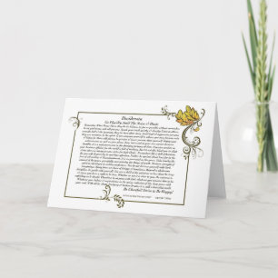 Carte DESIDERATA par Max Ehrmann-Autumn Leaves