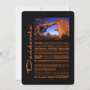 Carte Desiderata Poem Monument Valley #1