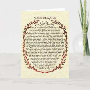 Carte DESIDERATA=Wreath Vintage