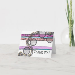 Carte Design abstrait, bandes, cercles, merci