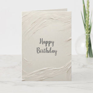 Carte Design Abstrait d'ivoire d'anniversaire