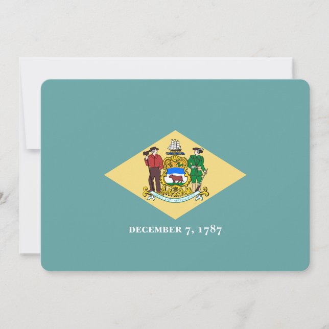 Carte Design de drapeau d'état du Delaware (Devant)