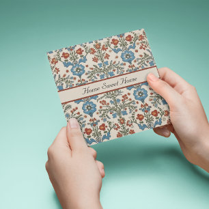 Carte Design de fleur d'art populaire scandinave personn