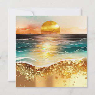 Carte Design de la gamme Watercolor Beach 3