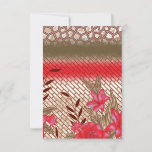 Carte Design de tissu complexe avec motifs floraux